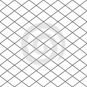 Simple cross grid paper. Cell seamless pattern. Background diagonal squared grating. Criss cross line. Geometric checkered texture