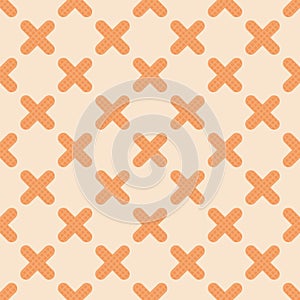 Simple cross x seamless pattern. Abstract geometric backdrop. Repeated geometry texture. Ornament can be used for gift