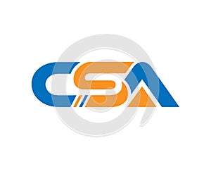 Simple CSA Letter Creative Logo Design