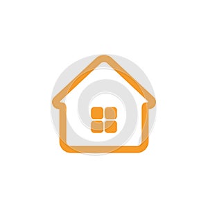 Simple cute home symbol decoration vector