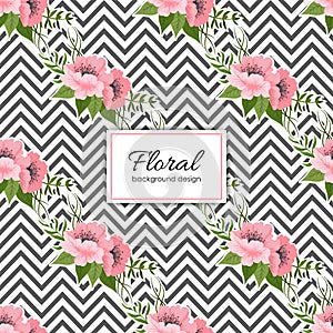 Simple cute pattern with flowers. Shabby chic