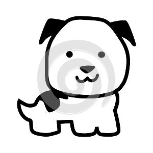 Simple cute puppy illustration