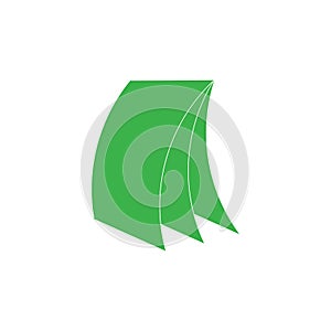 Simple 3d flat geometric paper notes logo vector