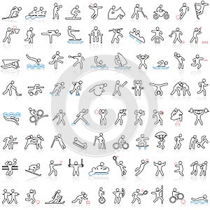 Simple death and funeral icons set