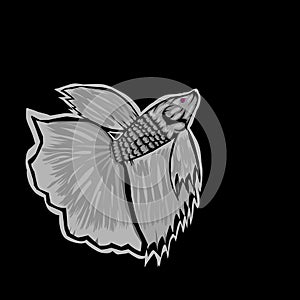 Simple design of betta fish