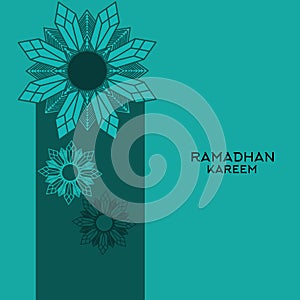 Simple design of illustration ramadhan kareem background