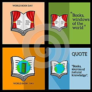 Simple design of world book day background