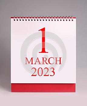 Simple desk calendar 2023 - March