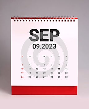 Simple desk calendar 2023 - September