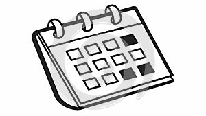 Simple Desk Calendar Icon for Scheduling Vector, vector design Generative AI