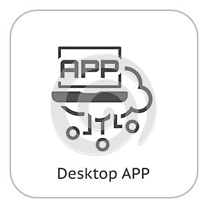 Simple Desktop APP Vector Line Icon