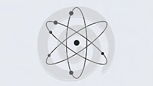Simplified Atomic Structure Nucleus, Electrons, Orbits, Science, Physics, Chemistry, Model, Diagram,