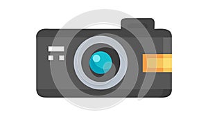 Simple Digital Camera Vector Icon for Mobile Apps, vector design Generative AI