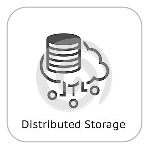 Simple Distributed Storage Vector Icon