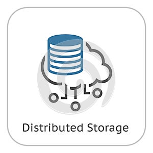Simple Distributed Storage Vector Icon photo