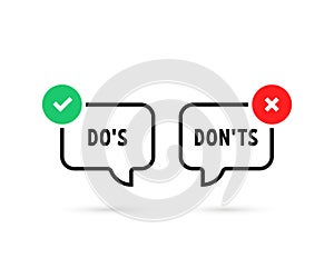 simple do's and don'ts bubble like true or false