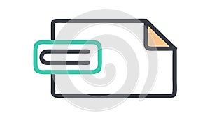 Simple Document File Element Text Paper Icon, vector design Generative AI