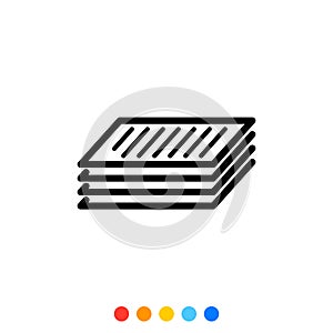 Simple document icon.Stack of Paper icon,Document sheet