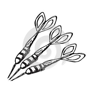 Simple doodle of a set of darts