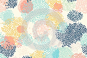Simple dot patterns in pastel colors, representing cellular health and vitality photo