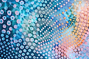 Simple dot patterns in pastel colors, representing cellular health and vitality photo