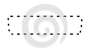 Simple Dotted Rectangle Border, Versatile Minimalist Frame Element, vector design Generative AI