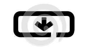 Simple Download Icon Vector for User Interface Simplicity, vector design Generative AI