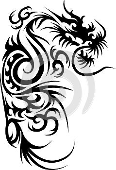 simple dragon tribal tatto style ink download