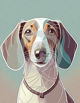 simple drawing of a dachshund dog