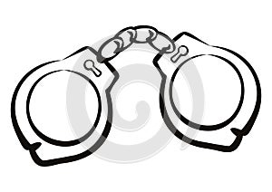 Simple drawing of handcuffs