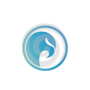 Simple eagle head with a circle logo design