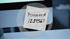 Simple, easy password. Qwerty.Computer security. Account hacking