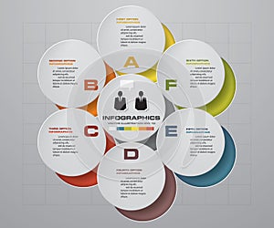 Simple&Editable 6 Steps chart diagrams template/graphic or website layout.