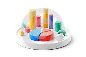 Data Visualization: Simple Pie Chart and Bar Graph Icon - Perfect for Reports, Presentations, and Infographics. Clean