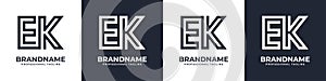Simple EK Monogram Logo, suitable for any business with EK or KE initial