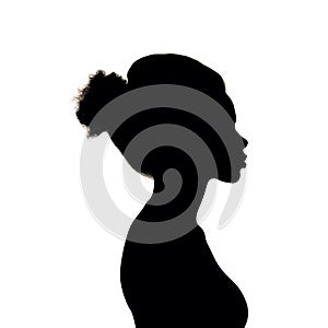 Simple And Elegant Black Woman Silhouette Art Print