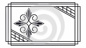 Simple Elegant Decorative Border Element with a Classic Pattern, vector design Generative AI