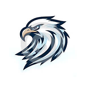 Simple and elegant eagle head flat logo design