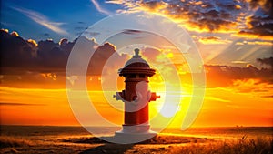 Simple Elegant Fire Hydrant Silhouette A Thin Line Flat Design Vector Graphic for Modern Urban Illustrations Logos and