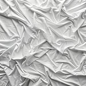White Wrinkled Fabric Texture for Background