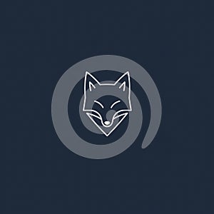 Minimalist Fox Head Logo photo