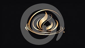 a simple elegant logo design featuring a stylized coff ai generated