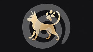 a simple elegant logo design featuring a stylized silh ai generated