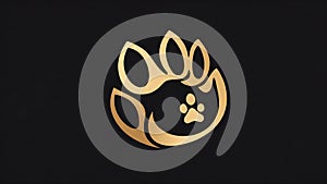 a simple elegant logo design featuring a stylized silh ai generated