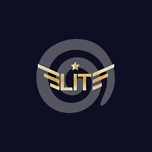 Elite logo design, wordmark luxury sign photo