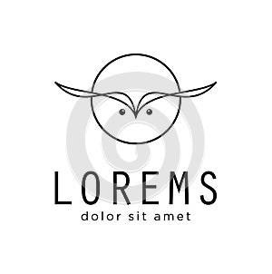 Simple Elegant Monoline Head Owl Logo Design Line Art Style Inspiration