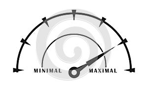 Simple elegant speedometer vector design