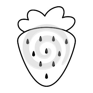 Bright and Modern Flat Design of a Strawberry Fruit Vector