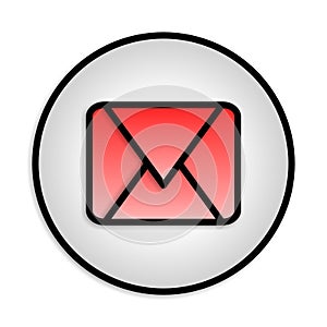 Simple email icon sign.