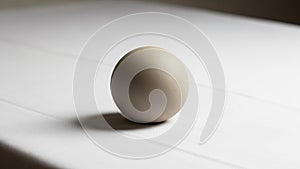 Is simple emphasizing the object s shape and texture against the plain